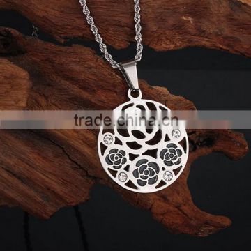 Stainless steel rose flower new model jewelry set