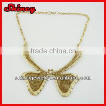gold butterfly cheap necklace,choker bow tie necklace
