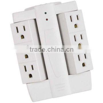 2015 new products Multifunctional Side Swivel Socket Space Saving Universal Adapter Wall Power Strip