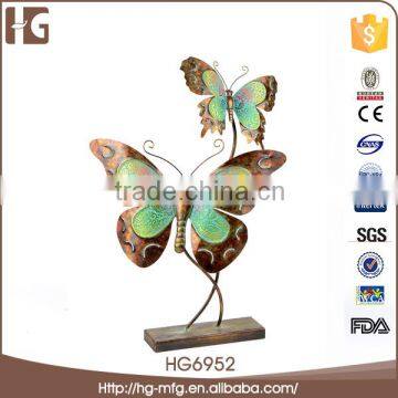 Metal colorful butterfly craft christmas hanging ornament for wholesale