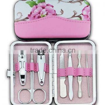 Customized Logo 7pcs Nail Art Care Tool Manicure Pedicure Set Nail Clipper Kit