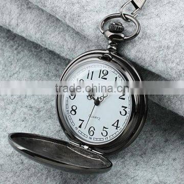 Fashion Men Silver Gray Case White Dial Pocket Watch WP101