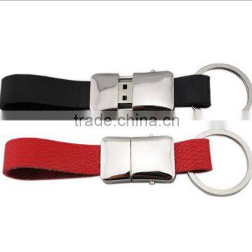 Leather Push-and-pull USB Stick 4gb With Keyring Low Price Whosales
