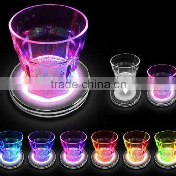 Party Bar Club Bottle Glass Cup LED Light Color Changing Mat Coaster photo-2