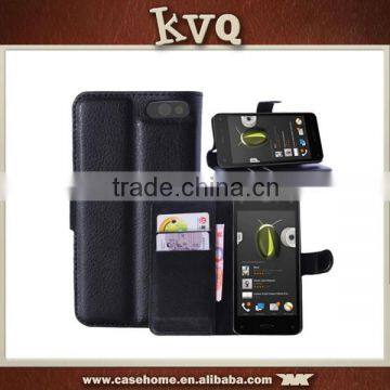 Black Wallet Flip Cover for Amazon Fire Phone Case