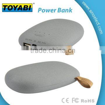 Stone Power Bank Portable Slim High Capacity Power Bank 7200mAh 3 USB Output Portable External Mobile Power Bank