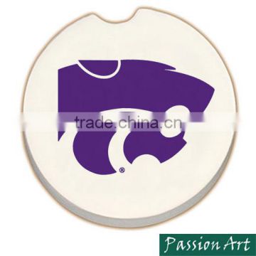 2.6 inch Custom Logo Print Car Use Ceramic Coaster