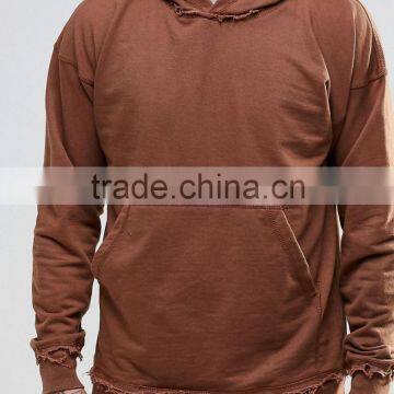 2016 New Style 100%cotton With Pocket Custom Crop Hoodies photo-3