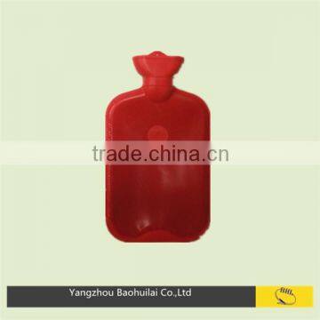 BS natural rubber red hot water bottle