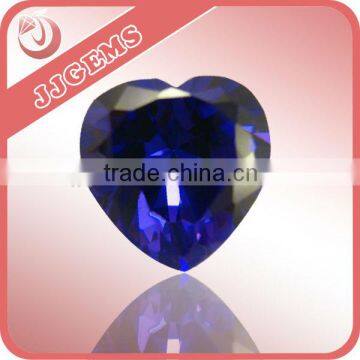 synthetic heart shape blue spinel rough