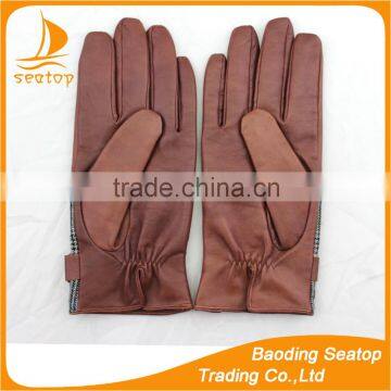 Boys Fashion Dress Hand Genuine Goat Skin Leather Buttons Gloves