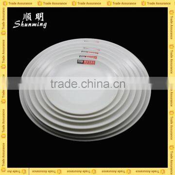 White plastic plate set