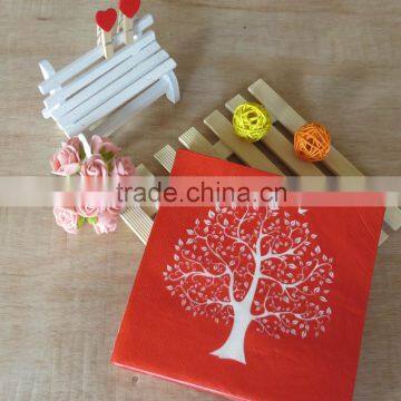 estaurant use 100% virgin wood pulp solid color dyed paper napkin