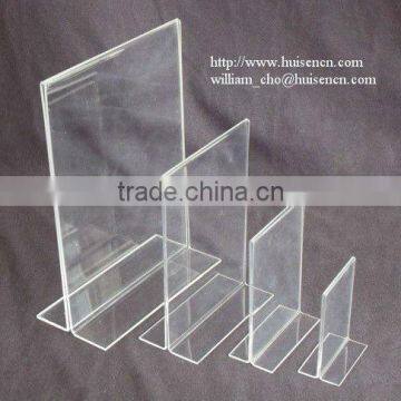Acrylic T frame A6-A3 menu stand