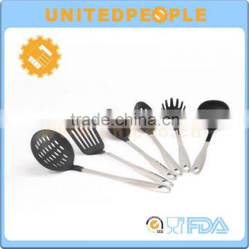 Stainless Steel Handle 5 Piece Nylon Non-Stick Cooking Tool Set