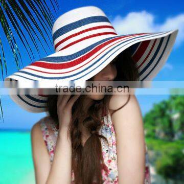 Summer Ladies Foldable Wide Brim Beach Straw Hat