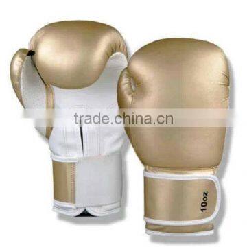 Boxing Gloves Pu leather Golden Boxing Gloves