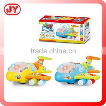 Mini plastic electrical toy airplane with music and light