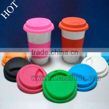 Universal silicon lids coffee cup lid with vent hole