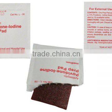 Povidone-Iodine prep pads L 08