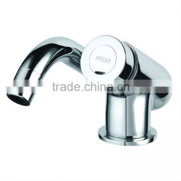 High Quality Brass Time Extended Tap, Self Closing, Chrome Finish and Deck Mounted