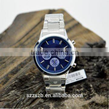 Watch Factory Wholesale Blue Face Good Price Stainless Steel Watch