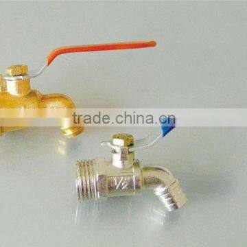 brass bent nozzle ball valve for water heating