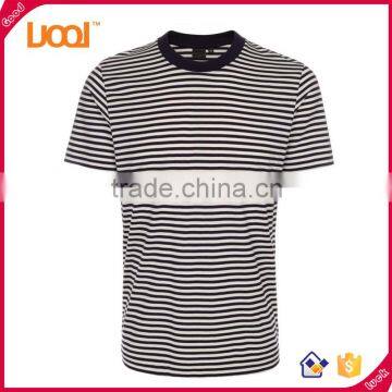 Fashion 100% cotton slim fit striped t-shirt for men