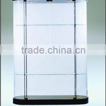 Freestanding glass showcase