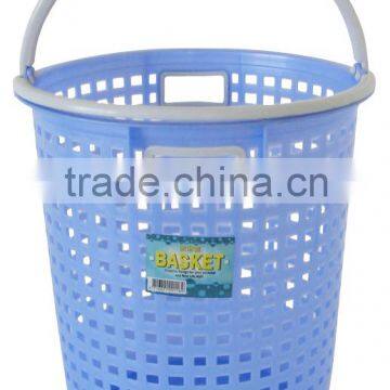 Round portable laundry basket