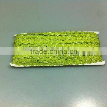 Supply greeen Zig Zag Lace Trim 6mm,zig zag ribbon