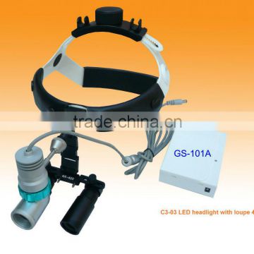 portable dental surgical led head light binocular loupes