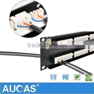 Aucas Taiwan Brand RJ11 Communication Cable Patch Panel 50 Port For Telephone Cable Hot Price
