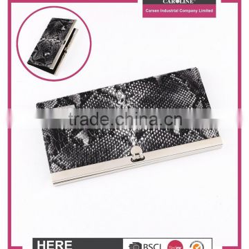 Romantic Branded snake pattern ladies wallet with metal closure