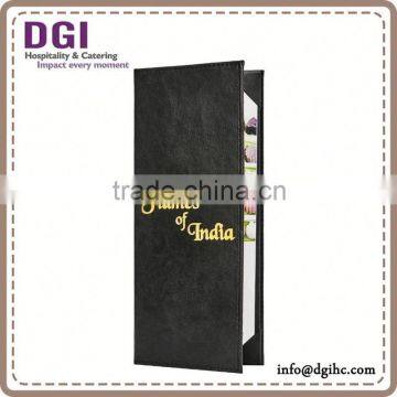 Hardcover Bound Menu a4 / Black Menu Folder Restaurant Tool / Bill Holder for Restaurant