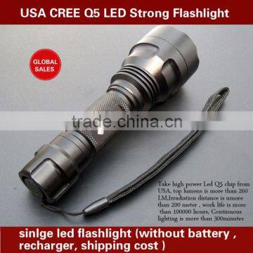 Hot Sales!! LED CREE Torch Outdoor Strong Rechargerable led flash light dog/cat collar