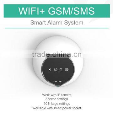 iOS/Android Apps Supported Smart GSM wireless home GSM security alarm System & WiFi/GPRS/SMS alarm system GSM