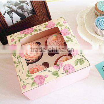 Cupcake box vintage rose small west baking cup muffin cake box pudding packaging