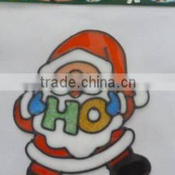 Window and door decorating ideas , santa and HO sticker