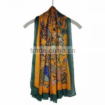 Fashion Printing chiffon custom silk scarf printing Square Scarf