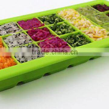 BPA Free Blocks Siliocne Baby Multiportion Freezer Tray