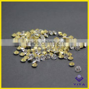 New China products white clear glass rhinestone point back for sale