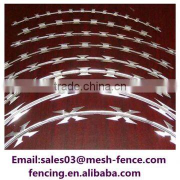 sharp razor barbed wire, razor blade barbed wire,galvanized sharp razor wire