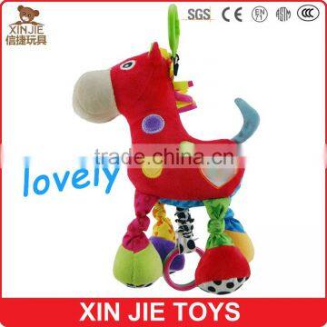 cheap horse type pull string baby musical hanging soft toy