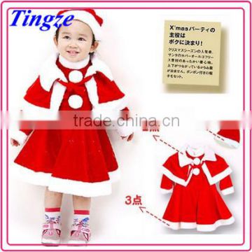 2015 Wholesale girls boutique christmas clothes set christmas girl dress TR-CA17