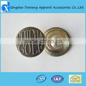 emboss effect fashionable shank button for jeans