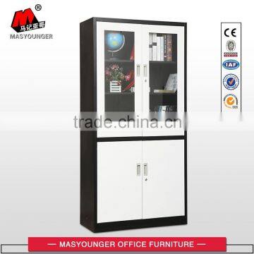 High Quality up Glass Door and Down Metal Door Filing Cabinet photo-3