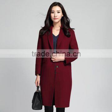 Women's Single-Breasted Wool Cashmere Spring Winter Coat OEM ODM Type Clothes Factory Manufacturer Guangzhou photo-4
