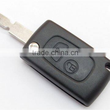 Fits Citroen C2 C3 C4 C5 Peugeot 106 307 406 2 Button Flip Remote Car Key FOB Case Cover Shell photo-2
