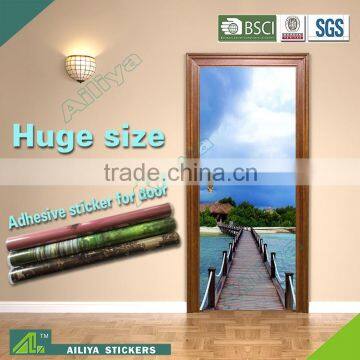 Eco-friendly customized solid pvc waterproof decro easy removable self adhesive glass door film privacy